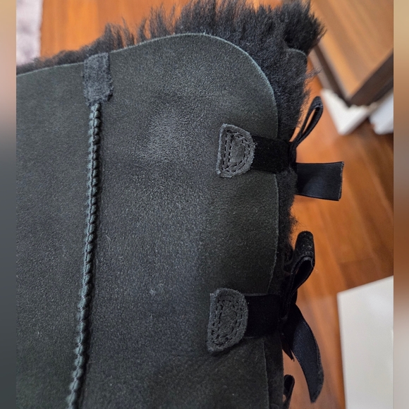 UGG BAILEY TALL II BOOTS TRIPLE BOW BLACK WITH BOX & ORIGINAL PACKAGING SIZE 6 - Picture 8 of 12
